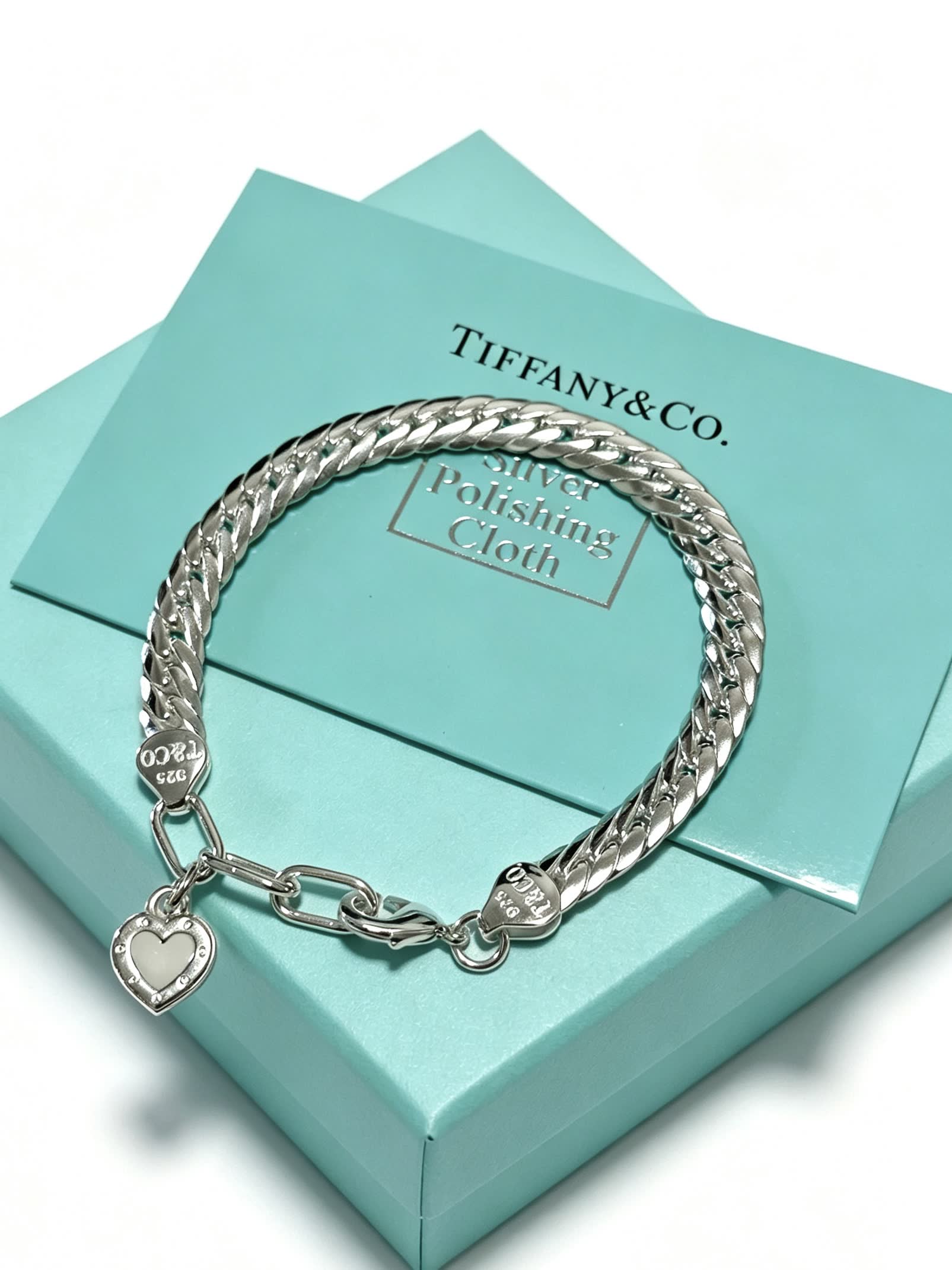 Tiffany & Co. Sterling Silver Heart Tag Bracelet